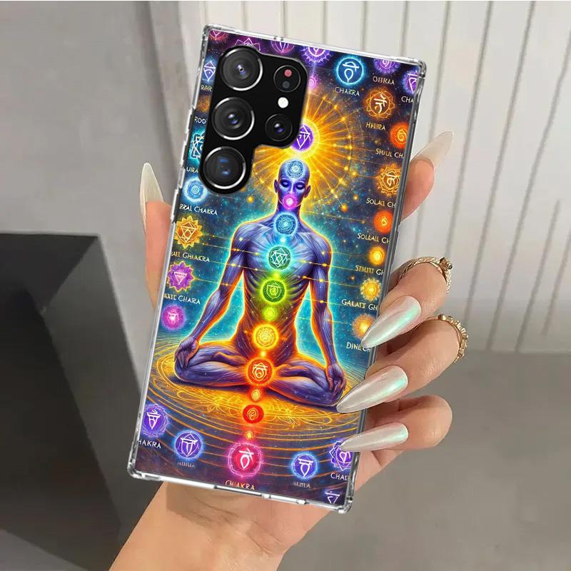 Yoga Chakra Spiritual Energy Universe Phone Case for Samsung Galaxy S26 S24 S23 Ultra S25 Edge S22 S21 Plus S20 FE + Soft Print