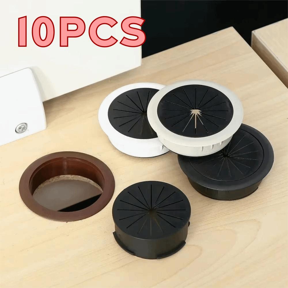 10Pcs Flexible Outlet Wire Hole Cover Threading Box Cable Passing Box Cable Hole Cover  Office Table