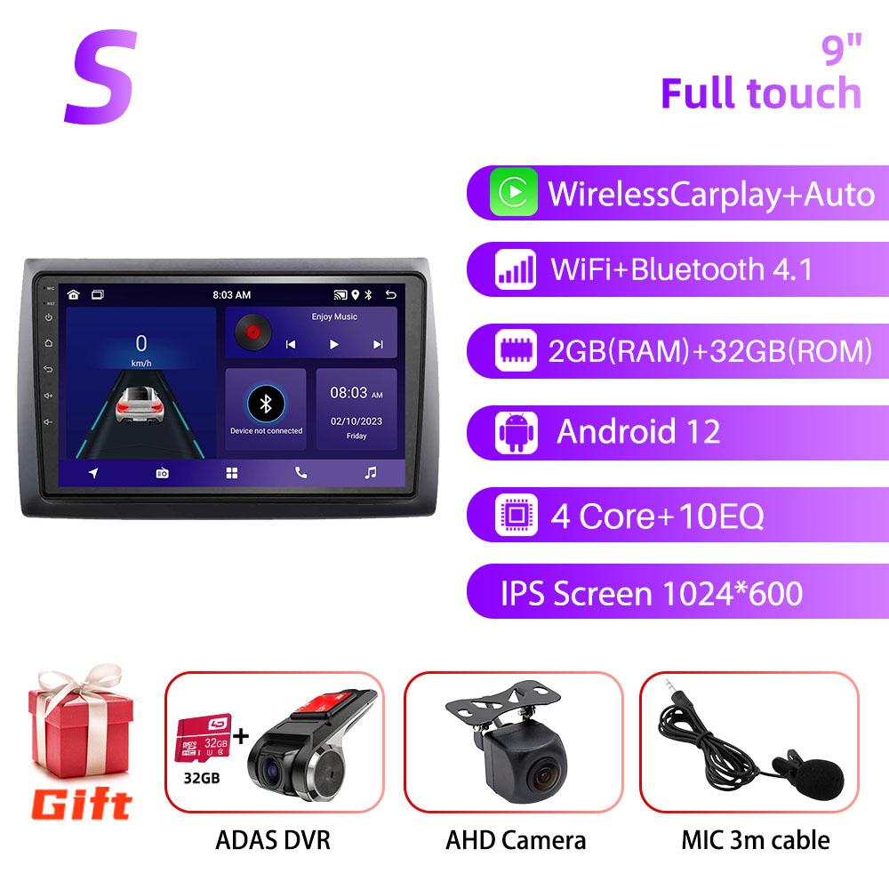 Android Car Radio 9 inch for Fiat Stilo 2010 GPS 2din 4G LTE Multimedia Video Player Head Unit Radio Stereo Wireless Carplay