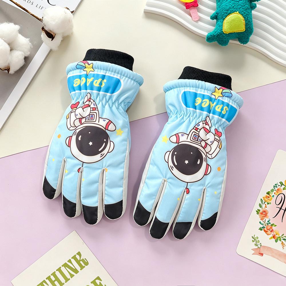 Kids' Winter Ski Gloves: Waterproof, Windproof, Thick Fleece-Lined for Boys & Girls Snow Play, Cycling, and Outdoor Activities