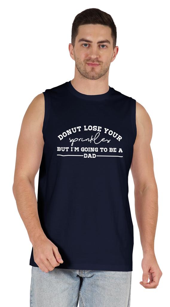 Inkmeso Men  s Tshirt   Donut Loose Your Sprinkles But I  m Going To Be A Dad   Graphic Tshirt For Pregnancy