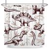 Cute Dinosaur Funny Animal Shower Curtains Bathroom Bathtub Decoration Waterproof Polyester Bath Curtain Home Decor with Hooks