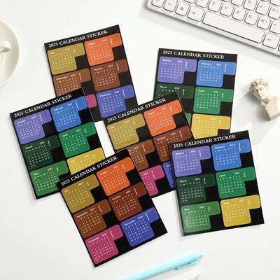 2025 Calendar Stickers Multifunction Notebook Index Stickers Annual Journal Planner Label Tags Korean Stationery