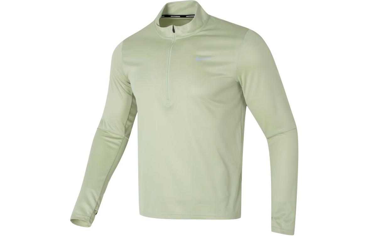 Nike T Shirts Men s Green Stand Collar Moderate Straight Fit FQ2495-361 L