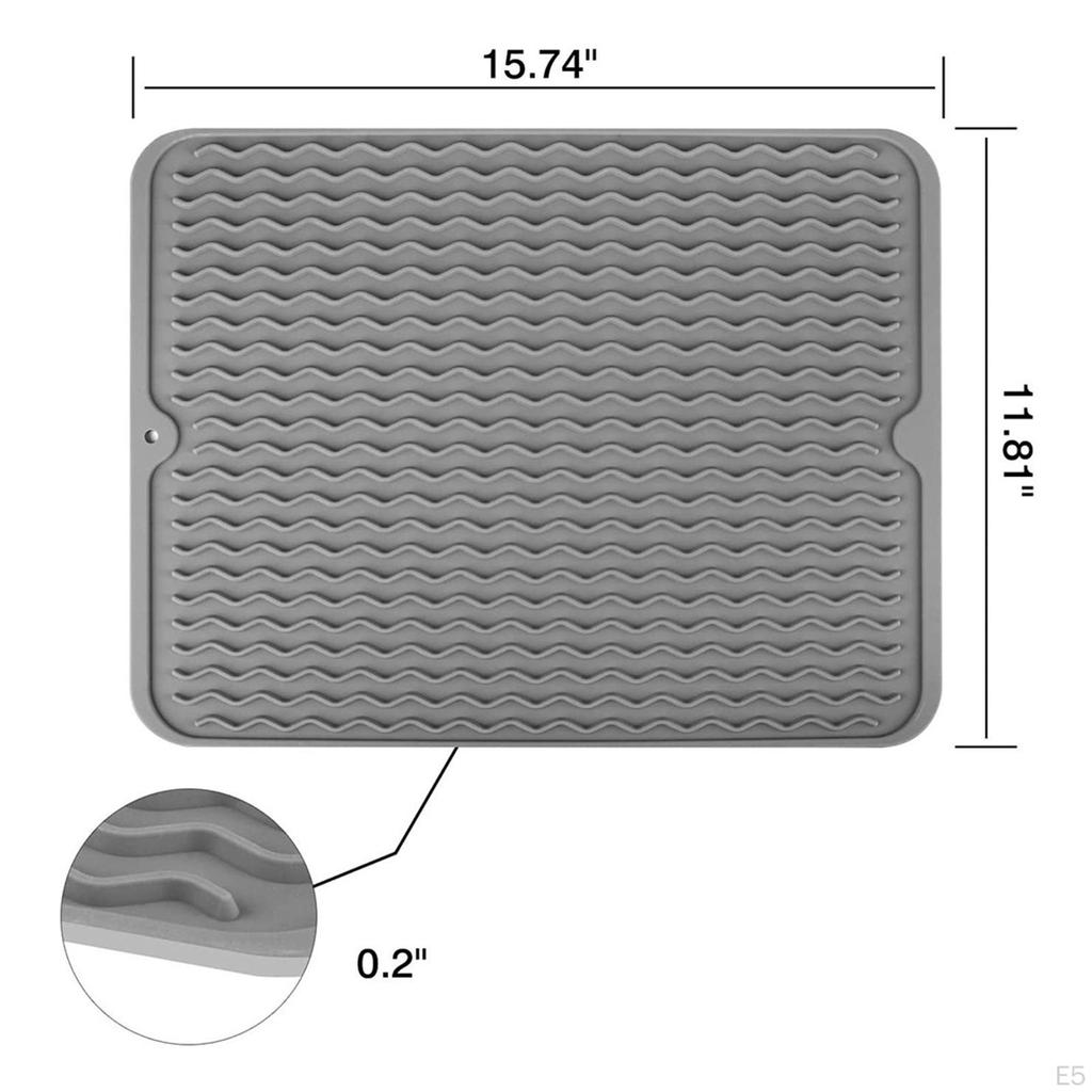 16x12inch Silicone Dish Drying Mat Large & Flexible BPA