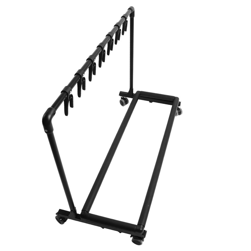 Multi Guitar Stand Metal and EVA Multiple Guitars Display Holder with Wheels for Shops FL 17W