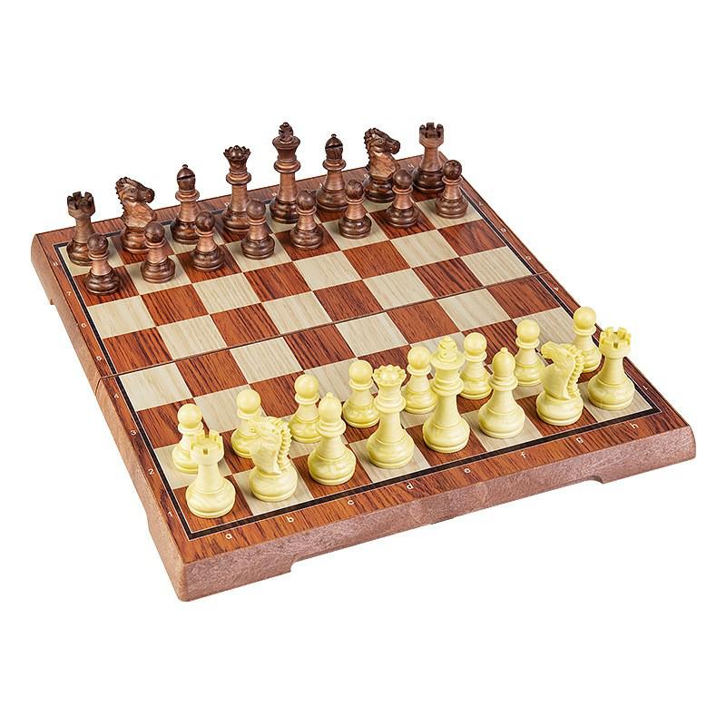 UB AIA Gold-Silver Magnetic Foldable International Chess Board Game for Kids