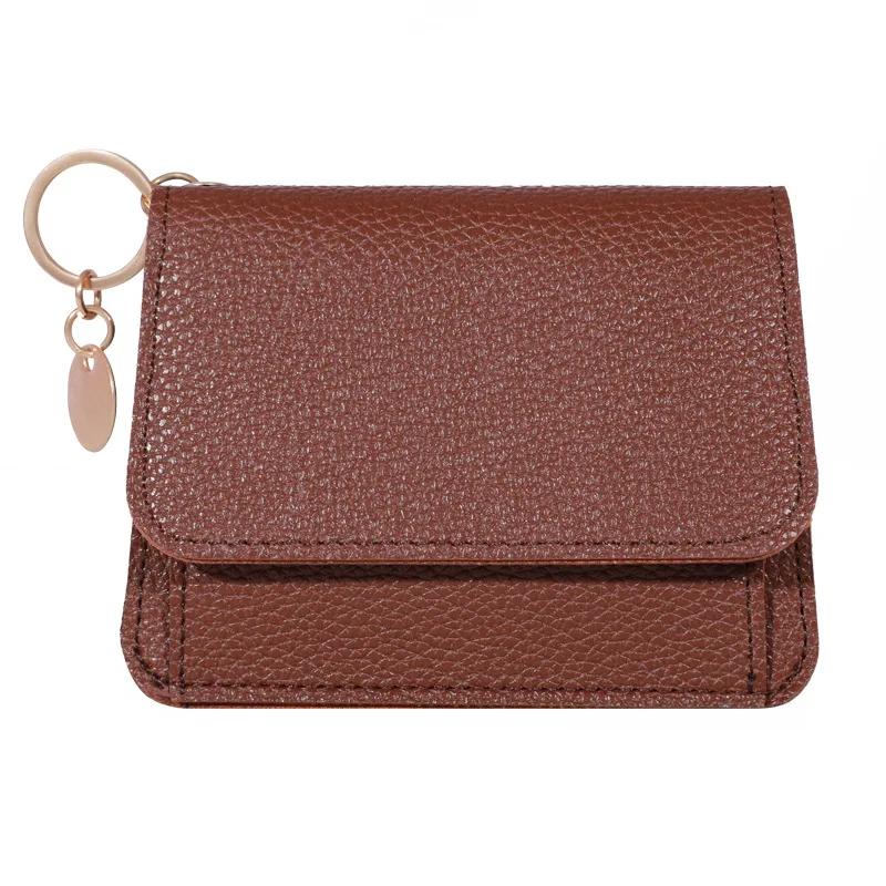 Nye Søte Lommebøker for Kvinner Små Lås Jente Kredittkortholder for PU Lær Myntpung Dame Lommebok Korte Lommebøker for Kvinner