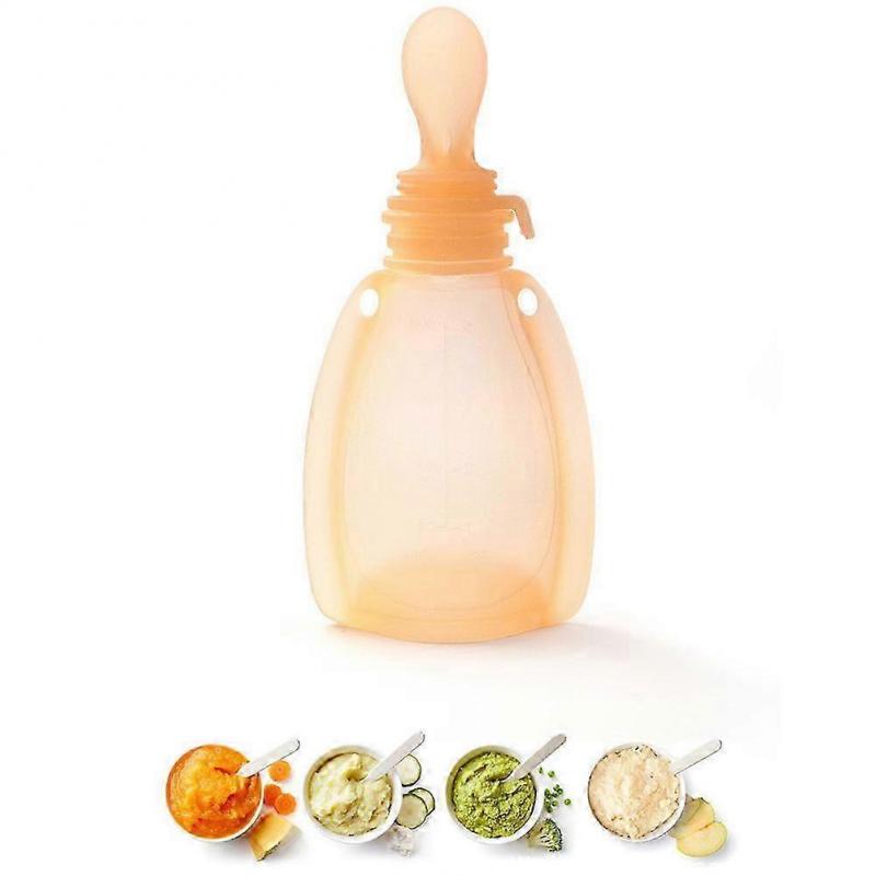 Reusable Silicone Baby Food Pouch Squeeze for Toddler Kids BPA-Free Refillable Storage Snack Bag