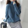 Turtleneck Cashmere Sweater Women Autumn Winter Pure Woolen Sweater Ladies Knitting Loose Large Size Pullover Female