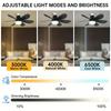 Intelligent Ceiling Fan with Light, Remote Control, Adjustable LED, 6 Blades, Ceiling Fan Installation, Hard Wired, 85V-265V Voltage, Lighting