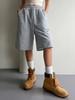 Pantaloncini da Corsa Larghi da Donna Grigi - Estivi Casual, Sottili, di Media Lunghezza, con Coulisse