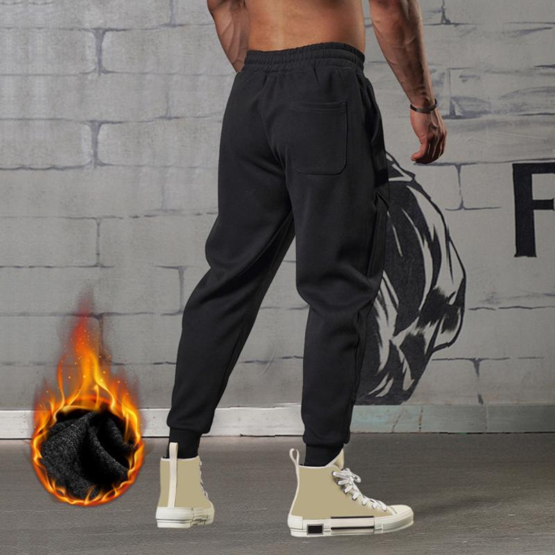 الرجال فضفاض الرباط قيعان السراويل المستقيمة أقدام مجمعة الرجال بانت Sweatpants بلون