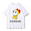 Potdemiel Summer New Arrival Children's 100% Cotton T-Shirt, Doraemon Style, Comfortable and Breathable Children's Clothing