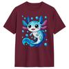 Fun Blue Axolotl Kawaii Lover Tshirts Unisex Round Neck Cotton T Shirt Short Sleeve Tee Shirt Classic Tops