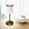 LED Fabric Lampshade Touch Open Desk Lamp USB Rechargeable Port Bedroom Lighting Decorative Lamp Restaurant Bar Atmosphere Lamp