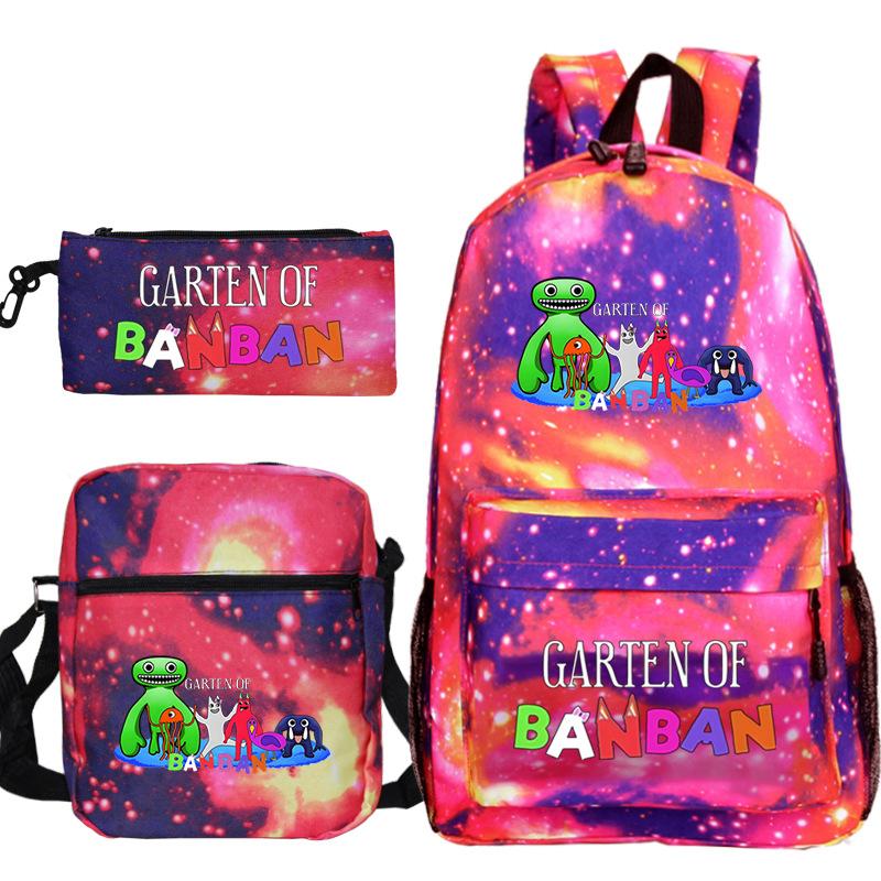 Spotted Garden Primary School Bag Shoulder Bag Pencil Bag Three-piece Set