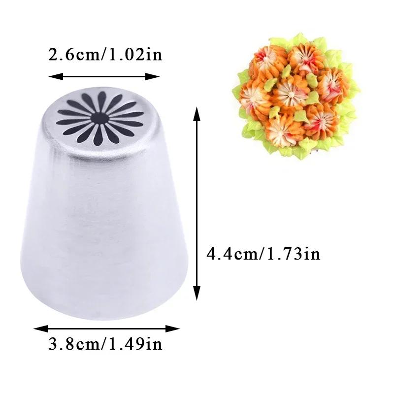 Cake Decorating Tools Flower Icing Piping Nozzle Cream Cupcake Baking Accessories 3pcs Icing Rose Pastry Nozzles