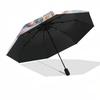 Einhorn, Blasen-Thema, Automatisches Öffnungs- und Schließ-Regenschirm, 8 Rippen, Geeignet für Freizeit und Ausgehen, Outdoor-Accessoire, Gothic-Stil,