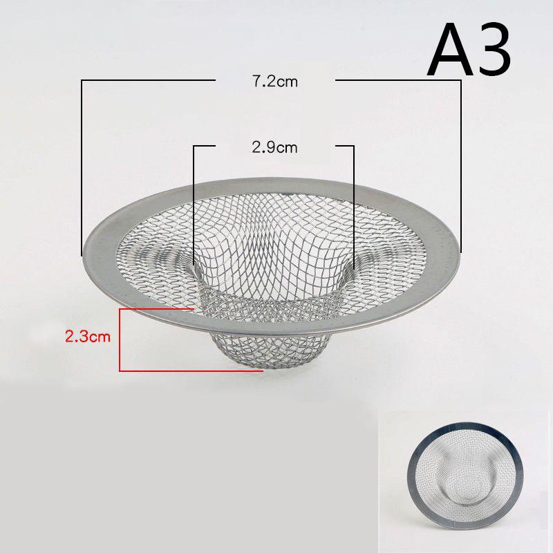 

1 шт. фильтр для кухонной раковины из нержавеющей стали, фильтр для слива в ванную, сетчатый фильтр для душа, улавливатели волос, заглушки для кухонных принадлежностей 7cm
