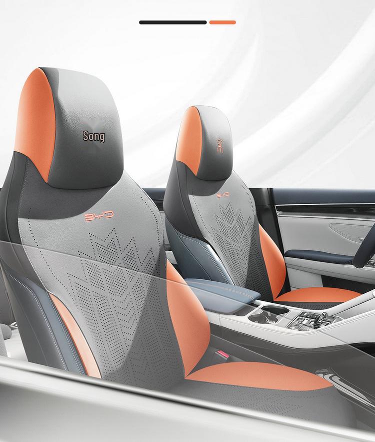 BYD Song Pro Wildleder Autositzkissen, Vier Jahreszeiten, Halbumschließendes Design.
