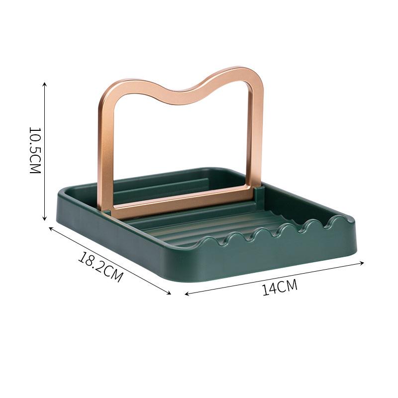 Bucătărie Desktop Pot Capac Suport Pliabil Multifuncțional Pot Cover Rack Spatula Depozitare Rack Pot Capac Rest Bucătărie Organizator