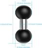 Kulefeste Baseadapter til Kuleforlengelse Passer RAM Mount B Standard Dobbel Kulekobling 1" 1" Arm. Størrelse. Væpne. Sykkel/Motorsykkel/Kamera/GPS(Svart 1)