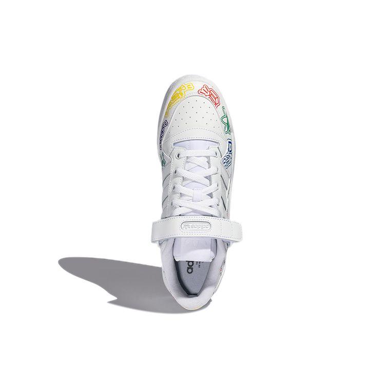 Adidas Forum Low Allover Print Unisex Sneaker Weiß Wolkenweiß Core-Schwarz GW4922