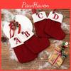 Elegant Red Knit Christmas Stockings Featuring Embroidered Designs Ideal For Christmas Tree Decor