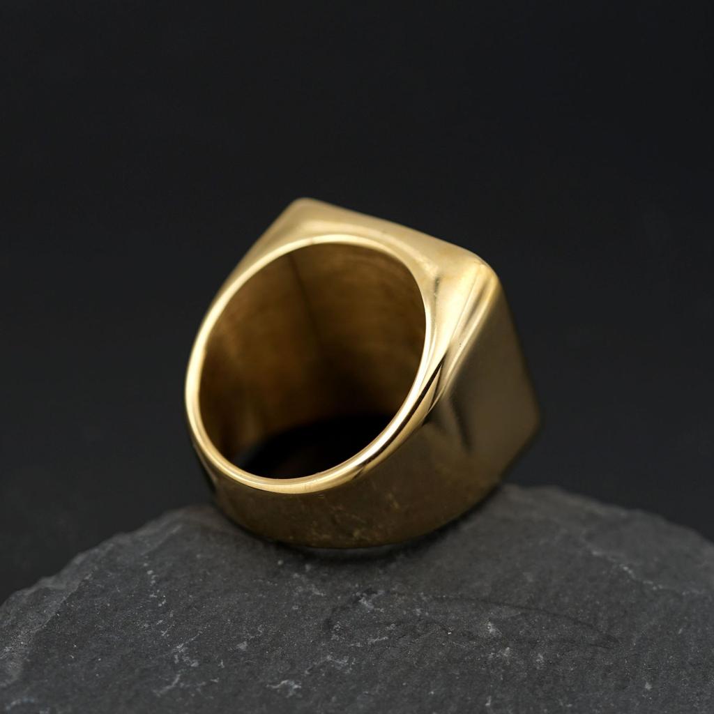 New 316L Stainless Steel Men lion Ring with rhinestone Rock Party for Biker Rider Male Boyfriend Jewelry Best Gift