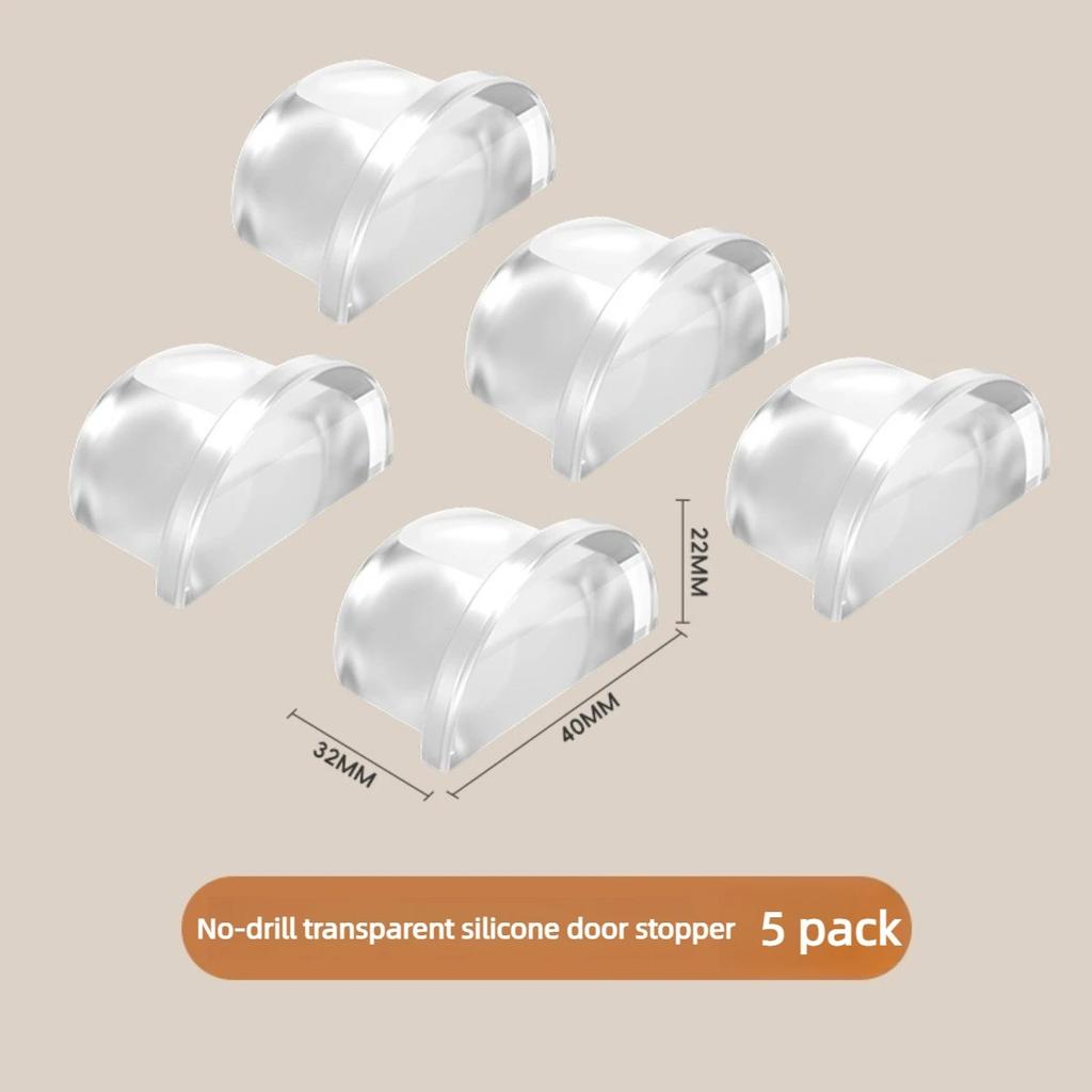 Transparenter Selbstklebender Bohrerfreier Türstopper für Wand Boden Möbel Schutz Dusche Home Office Türstopper Heimwerker