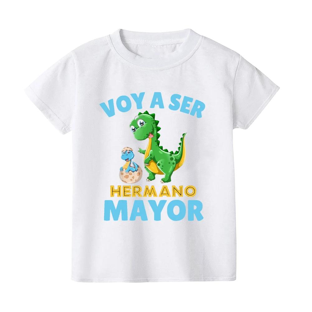 Summer Fashion Clothing I Will Become Brother Spanish Print Children's Shirt T-shirt Boys Short Sleeve
