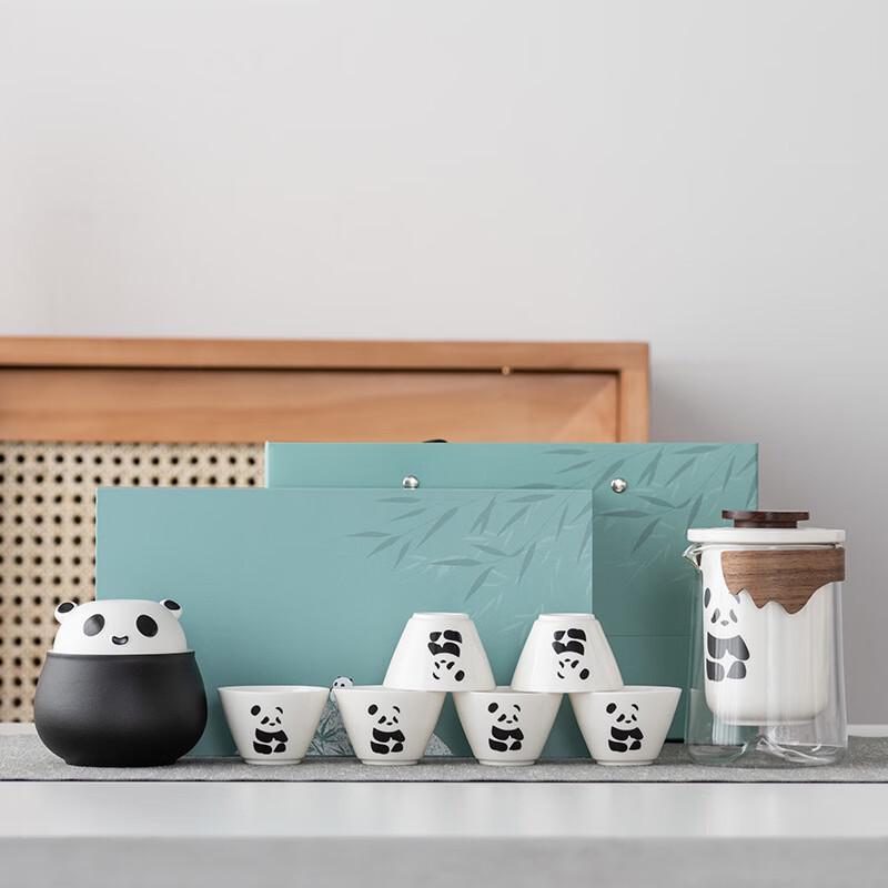 Panda Kung Fu Portable Travel Ceramic Tea Set