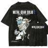 Metal Gear Solid T-shirt Grafiskt Tryck SPEL Tee Unisex Bomulls T-shirts