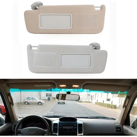 Car Sun Visor Compatible for Toyota Land Cruiser Prado 120 LC120 2003 2004 2005 2006 2007 2008 2009 Car Interior Roof Front Sunvisor(Beige Only Left)