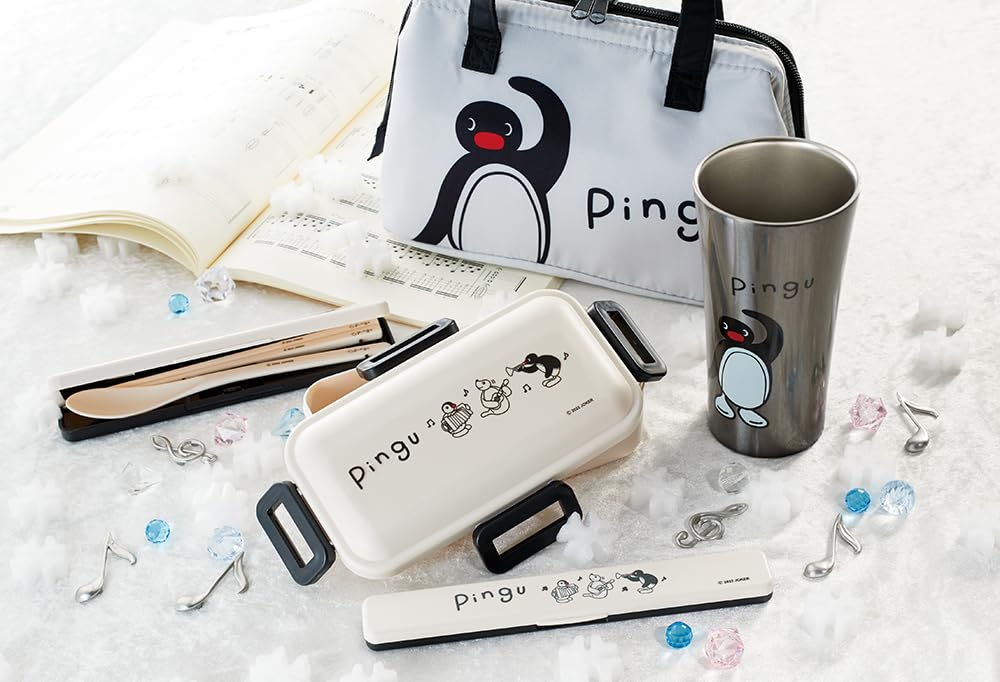Skater Bento Box 530ml Antibacterial Fluffy Dome Lid For Women Made In Japan Pingu PFLB6AG