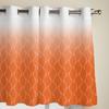 Moroccan Texture Orange Window Curtain Living Room Luxury Valance Curtain for Bedroom Home Kitchen Decor Curtain