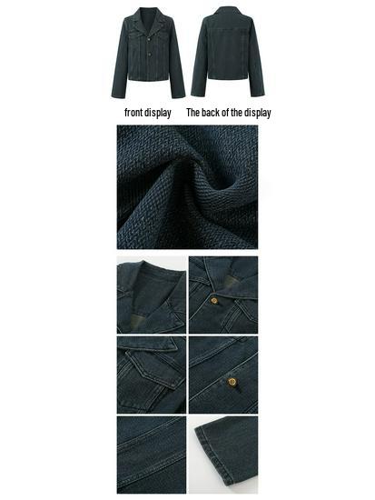 Blues Moment Retro Distressed Denim Jacket for Women, Early Autumn Korean Style