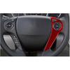 Car Red Carbon Fiber Steering Wheel Button B-Type Decorative Cover for Honda Accord 2013-17