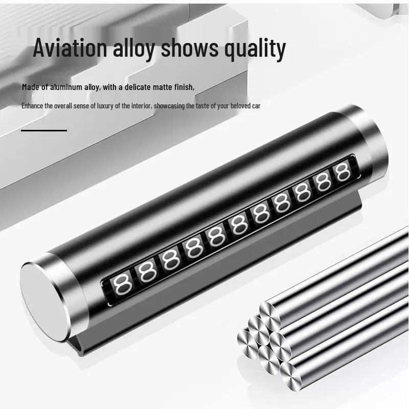 Creative Metal Roll-up Temporary Parking Number Sign for Cars