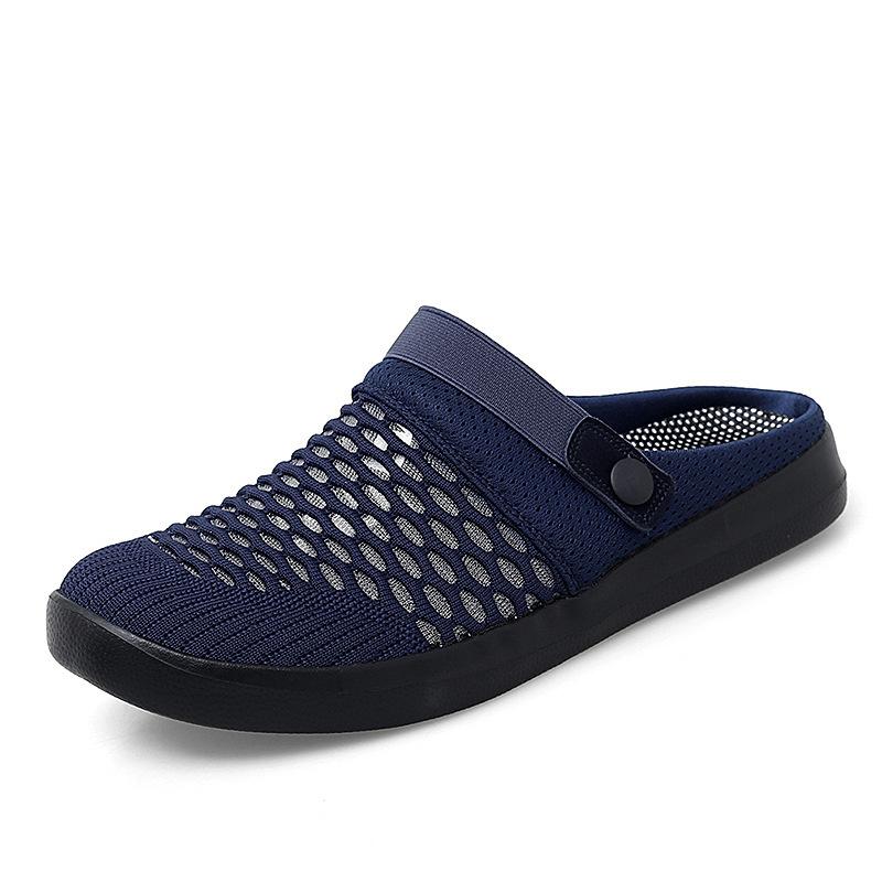 Large Size 46 Men's Shoes Summer Sandals Breathable Shoes One Pedal Casual Beach Shoes