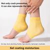 2 Stück Silikon Fersenschutzkappen Fersenstütze Fußpflegesocken Rissfeste und Feuchtigkeitsspendende Socken