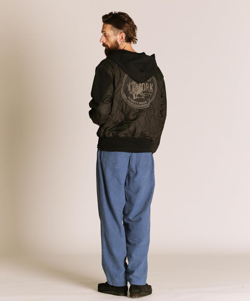 Schott SASHIKO PANTS, Men's, Size L (110), Blue, 782-5210012