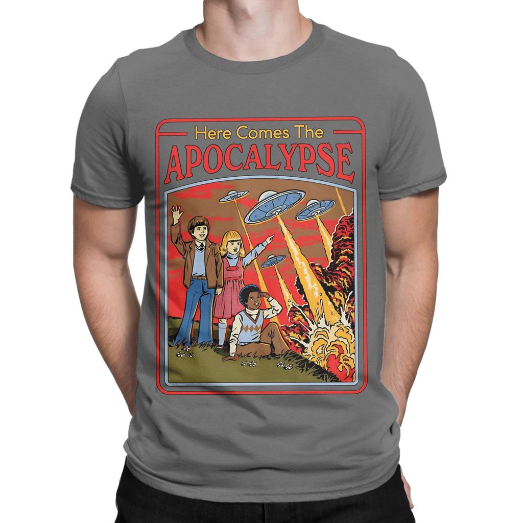Here Comes The Apocalypse Ufo Graphic 100 Cotton Tshirt Ufo Tops Tees For Unisex