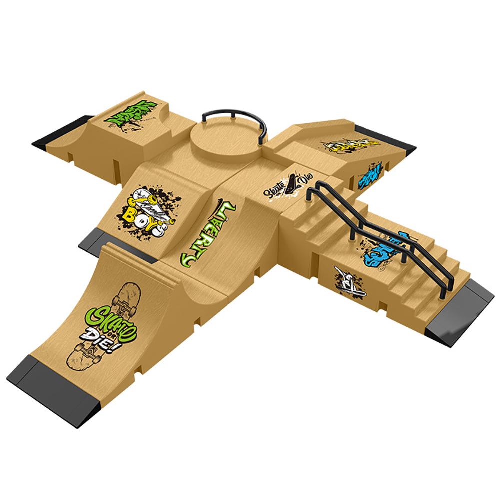 Finger Skateboard Skate Park Set Obstacle Course Professional Fingerboard Realistic Simulation Portable Practice Set