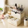 Makeup Brush Organizer Desktop Storage Box Large Capacity Three-Layer Design Waterproof Cotton Pads Plastic Storage Box