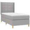 Maison Exclusive - Sommier à lattes de lit avec matelas Gris clair 100x200cm Tissu