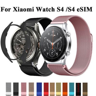 Metal Strap + PC Case for Xiaomi Watch S4 Watchband for MI Watch S4 Protective Case Replacement Band Stainless Steel Bracelet