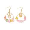Bohemian Retro Starfish Crushed Stone Pendant Earrings