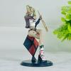 Harley Quinn Figure Birds of Prey Sitting Pose With Baseball Bat Anime Figurine Collectible Decor Leather Jacket Diamond Base